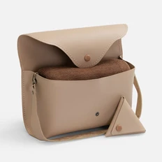 Плед из шерсти и акрила Intarsio Voyage в кофре, коричневый фото