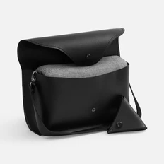 Плед из шерсти и акрила Intarsio Voyage в кофре, серый фото