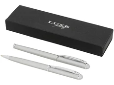 Набор ручек Luxe Andante: ручка шариковая металлическая, ручка роллер, серый фото