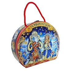 Подарок новогодний с конфетами «Кейс НГ», 700 гр, классика, разноцветный фото