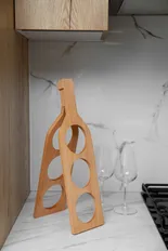 Подставка под виные бутылки из бука, 13*46,5*2,5см, бежевый фото