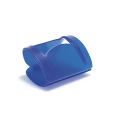 Подставка под визитки пластиковая, синяя фото