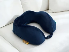 Подушка для путешествий массажная Travel Blue Massage Tranquility Pillow, темно-синяя фото