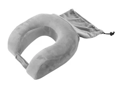 Подушка с эффектом памяти и вшитым чехлом Stash & Snooze, серая фото