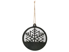 Подвеска деревянная Noirflake, черная фото
