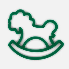 Подвеска «Лошадка-качалка», 3D-печать, зеленая фото