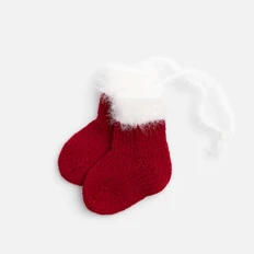 Подвеска на елку «Вьюжка», носочки, красная фото