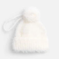 Подвеска на елку «Вьюшка», шапочка, белая фото