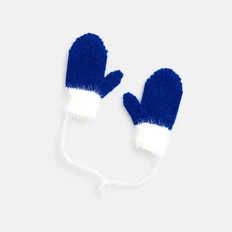 Подвеска на елку «Вьюшка», варежки, синяя фото