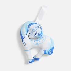 Подвеска «Снежка», голубая фото