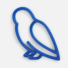 Подвеска «Сова», 3D-печать, синяя фото