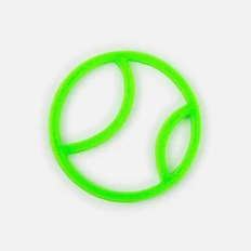 Подвеска Sport, теннис, 3D-печать на заказ, зеленая фото