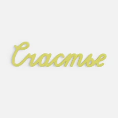 Подвеска Word «Счастье», 3D-печать на заказ, желтая фото