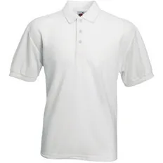 Поло мужское Fruit of the Loom Pocket Polo 180, белое фото