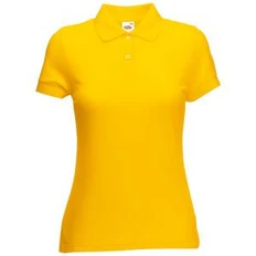 Поло женское Fruit of the Loom Lady-Fit Polo 180, желтое фото