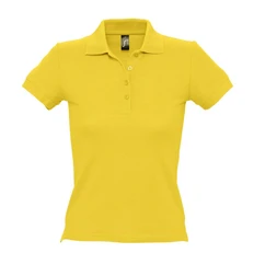 Поло женское Sol's People 210, желтое фото