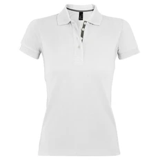 Поло женское Sol's Portland Women 200, белое / серое фото