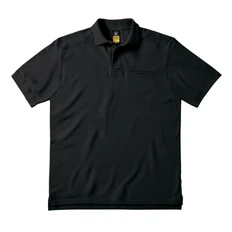 Футболка поло мужская B&C Skill Pro, черная фото
