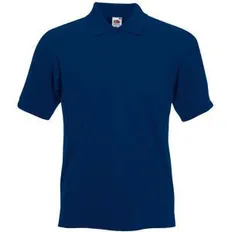 Поло мужское приталеннное Fruit of the Loom Slim Fit Polo 210, темно-синее фото