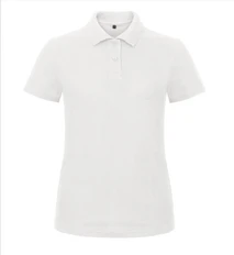 Футболка поло женская B&C ID.001, темно-белая фото