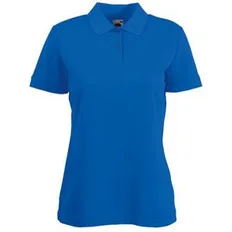 Поло женское Fruit of the Loom Lady-Fit Polo 180, ярко-синее фото