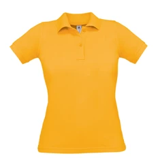 Футболка поло женская B&C Safran Pure, желтая фото