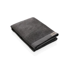 Полотенце банное хлопковое Ukiyo Sakura, 500 г/м², 70x140 см, темно-серое фото