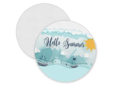 Полотенце пляжное для сублимации круглое, белое фото