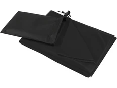 Полотенце спортивное из переработанного полиэстера Lucas, 50х100 см, черное фото