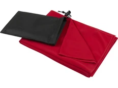 Полотенце спортивное из переработанного полиэстера Lucas, 50х100 см, красное фото