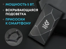 Портативное зарядное устройство беспроводное Xoopar Geo Wireless, 5000 mAh, черное фото