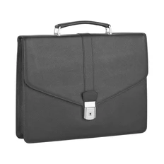 Портфель, кожа, черный фото