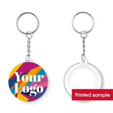 Брелок с вставкой, ламинированный, многоцветный фото