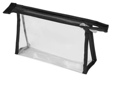 Прозрачная пластиковая косметичка Lucy, чёрная фото