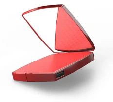 Внешний аккумулятор Hiper Mirror, 4000 mAh, встроенное зеркало, красный фото