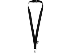 Ремешок на шею с карабином из переработанного пластика Tom, черный фото