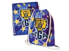 Рюкзак-мешок хлопковый с возможностью полноцветной печати, бежевый фото