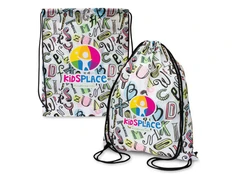 Рюкзак-мешок из полиэстера с возможностью полноцветной печати, 1 л, белый фото