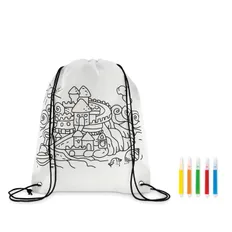 Рюкзак-раскраска Carrydraw, белый / бежевый фото