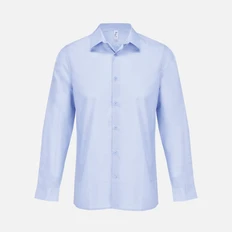 Рубашка мужская Sol's Bailey, 110 г/м2, голубая фото