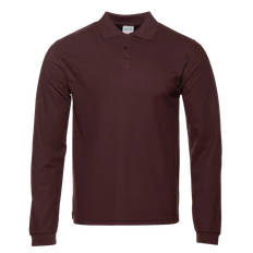 Рубашка поло мужская с длинным рукавом Stan 04S, темно-коричневая фото
