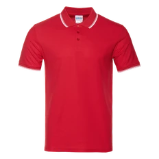 Рубашка поло мужская с окантовкой Stan 04T, 185 гр/м2, красная фото