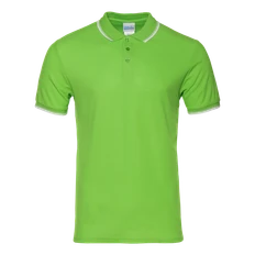 Рубашка поло мужская с окантовкой Stan 04T, 185 гр/м2, ярко-зеленая фото