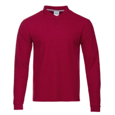 Рубашка поло с длинным рукавом мужская Stan 104S, 185 гр/м2, бордовая фото
