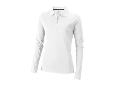 Поло с длинным рукавом женское Elevate Oakville, белое фото