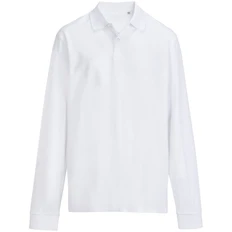 Рубашка поло унисекс с длинным рукавом Sol's Pacific LSL, белая фото