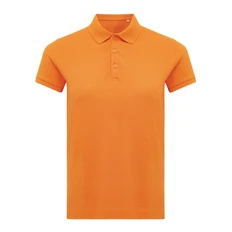 Рубашка поло из переработанного хлопка женская Iqoniq Yosemite, 220 г/м², оранжевая фото