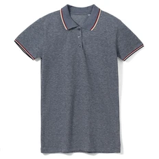 Рубашка поло женская Sol's Paname Wome, голубой меланж фото