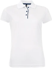 Рубашка поло женская Sol's Performer Women 180, белая фото