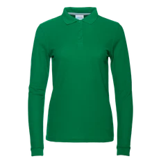 Рубашка поло женская с длинным рукавом Stan 04SW, зеленая фото